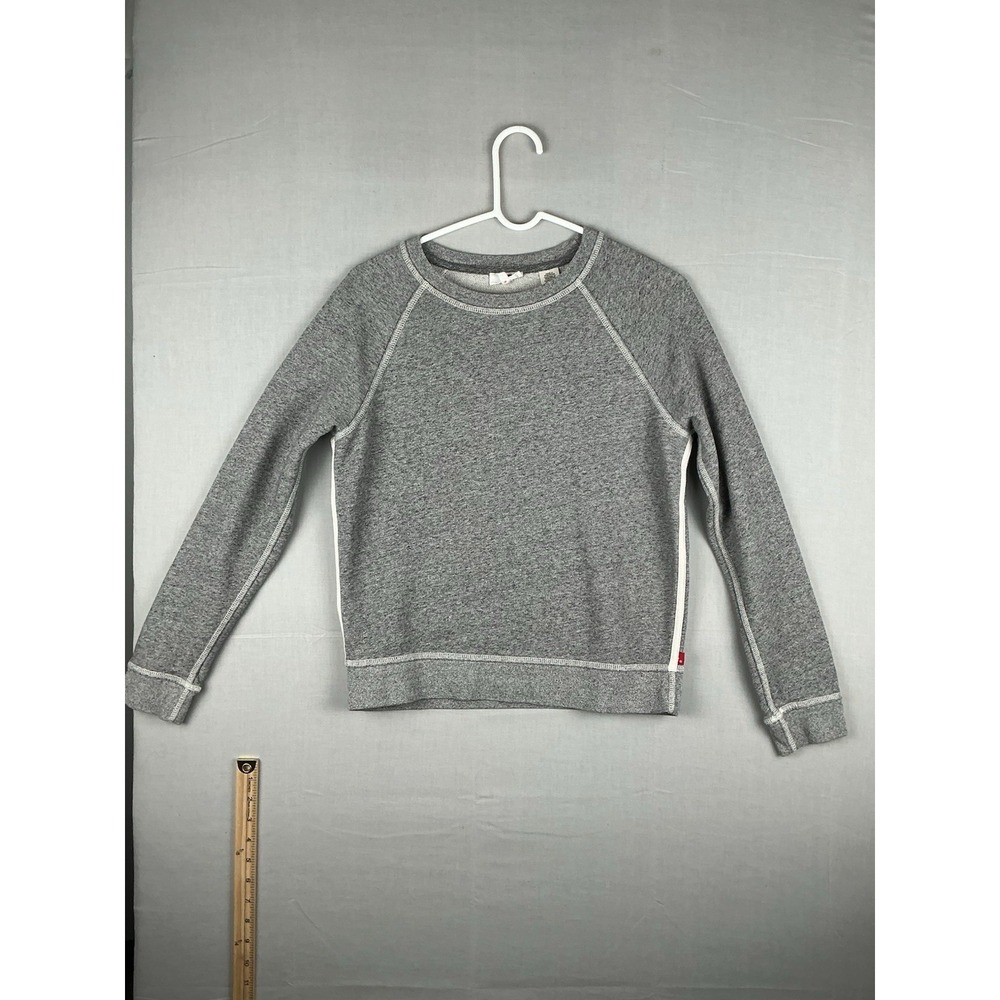 Levi's Gray Crewneck Sweatshirt‎ Womens S Raglan Long Sleeve Pullover Top
